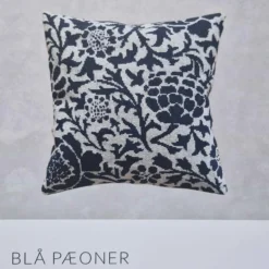 Blå Pioner, broderikit kudde