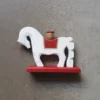 Ljusstake Ensam häst, vit