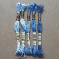 Moulinégarn blå, 5-pack