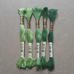 Moulinégarn grön, 5-pack