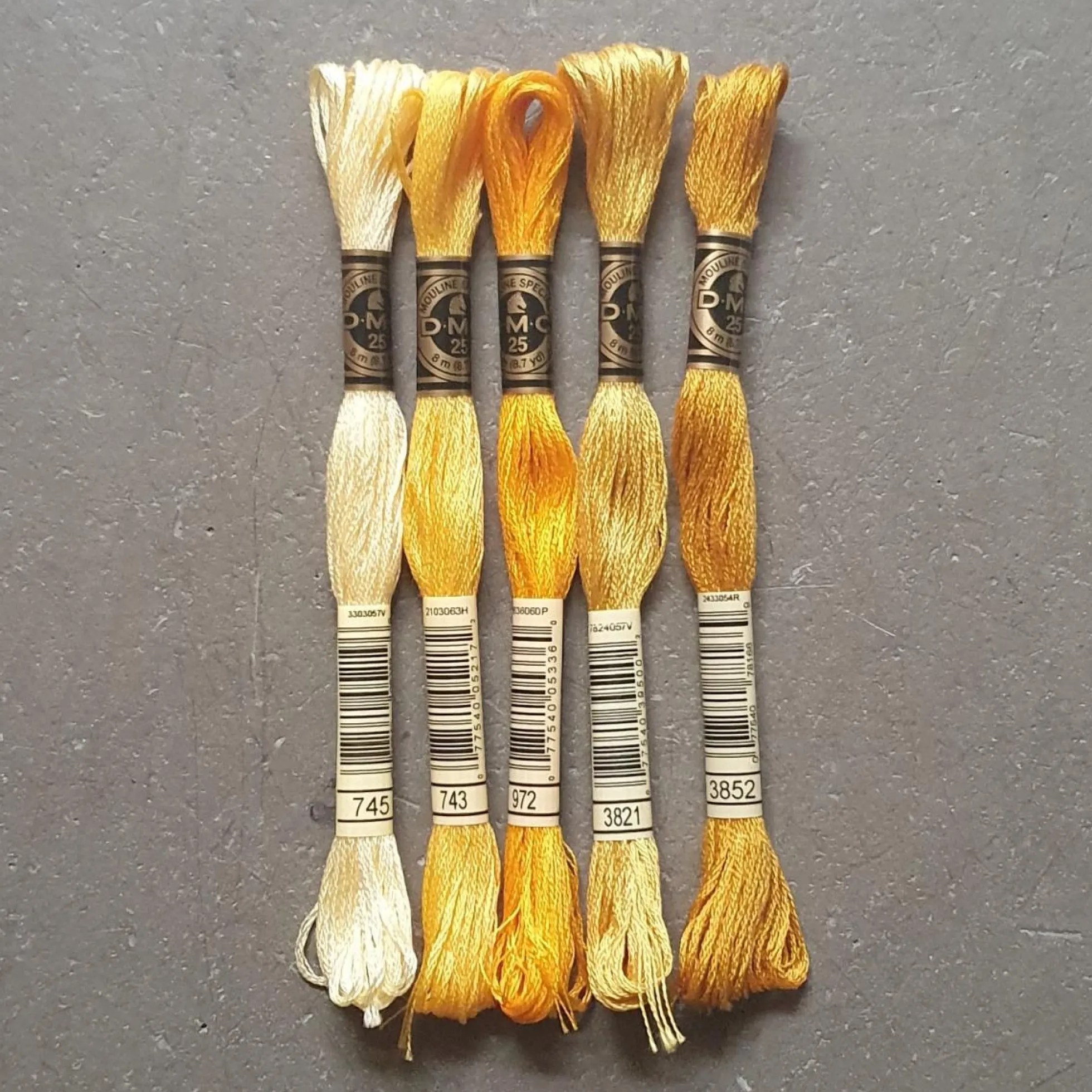 Moulinégarn gul, 5-pack
