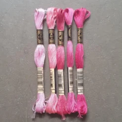 Moulinégarn rosa, 5-pack