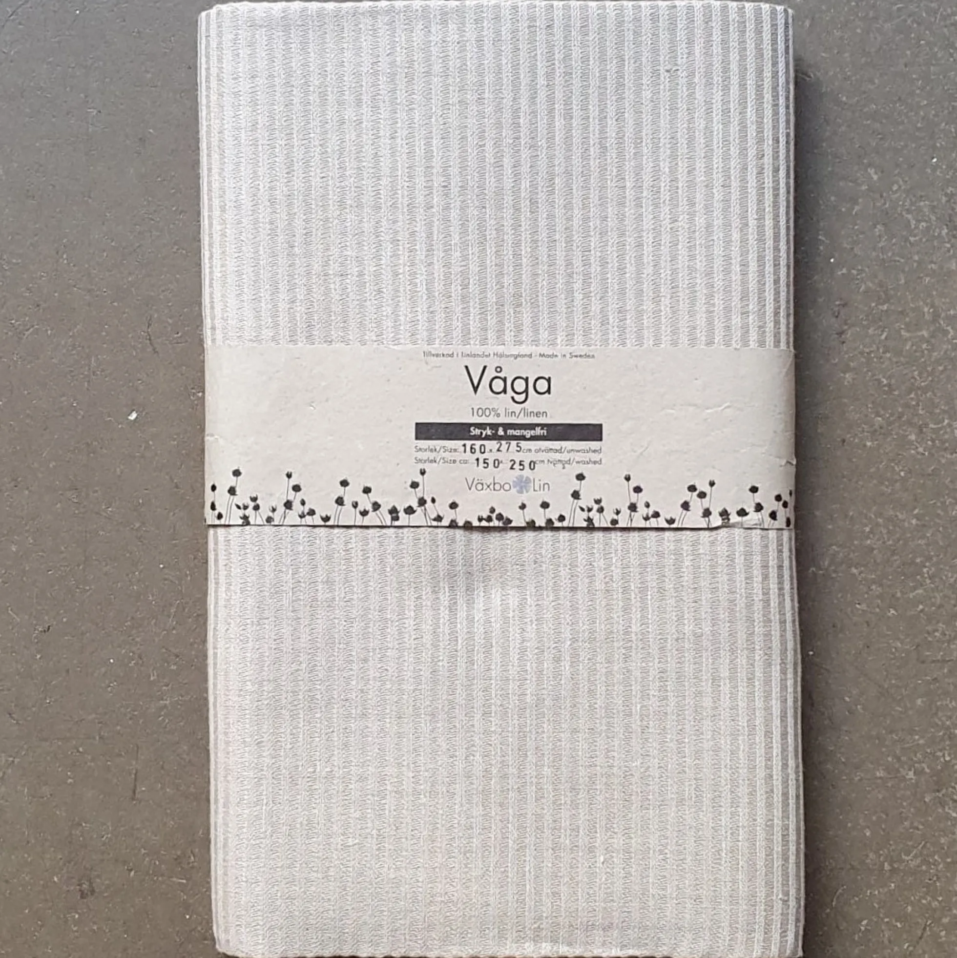 Våga, vit duk